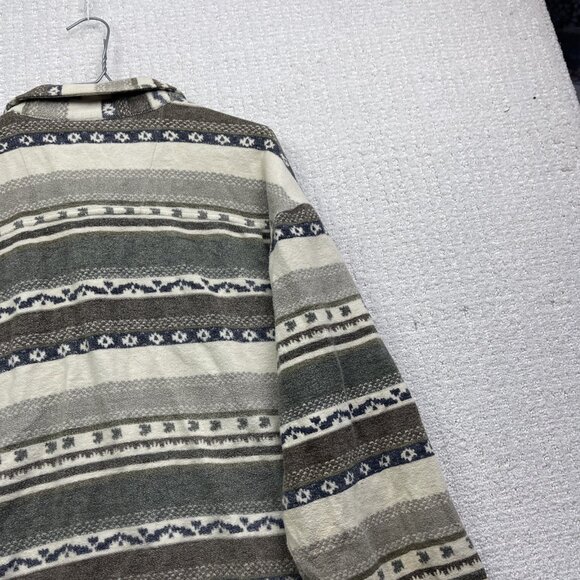 VTG Private member Heavy Button-Down Over Shirt L Aztec Southwest Pattern Retro - Picture 16 of 16
